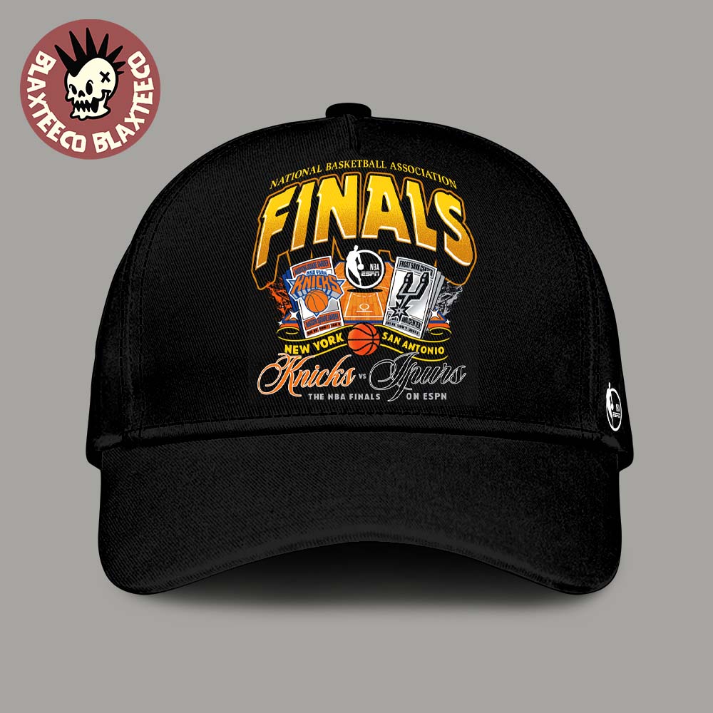 2026 NBA Championship Finals X ESPN New York Knicks Vs San Antonio Spurs Head To Head Ticket Cap Hat Snapback