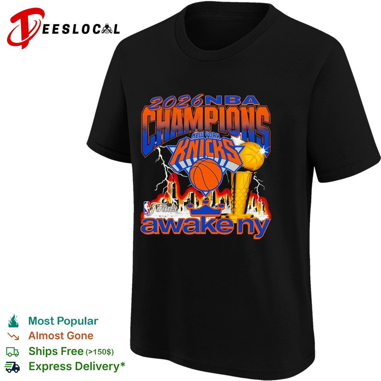 2026 New York Knicks NBA Champions Awake NY Finals basketball shirt