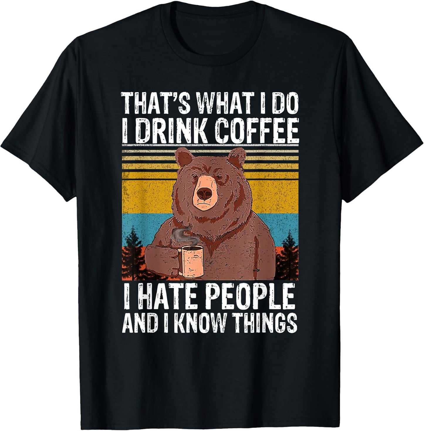 Bear Drinking Coffee bear camping