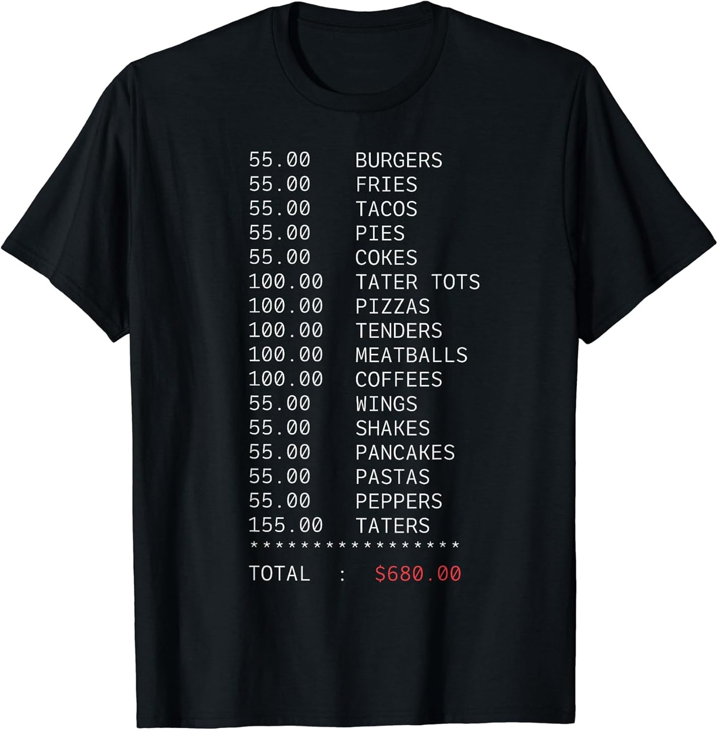 55 Burgers& 55 Fries& 55 Tacos& 55Pies Apparels