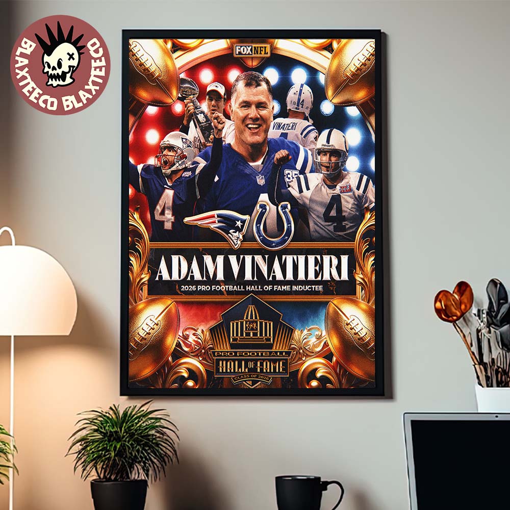 Adam Vinatieri NFL 2026 Pro Football Hall Of Fame Inductee Home Decor Poster Canvas