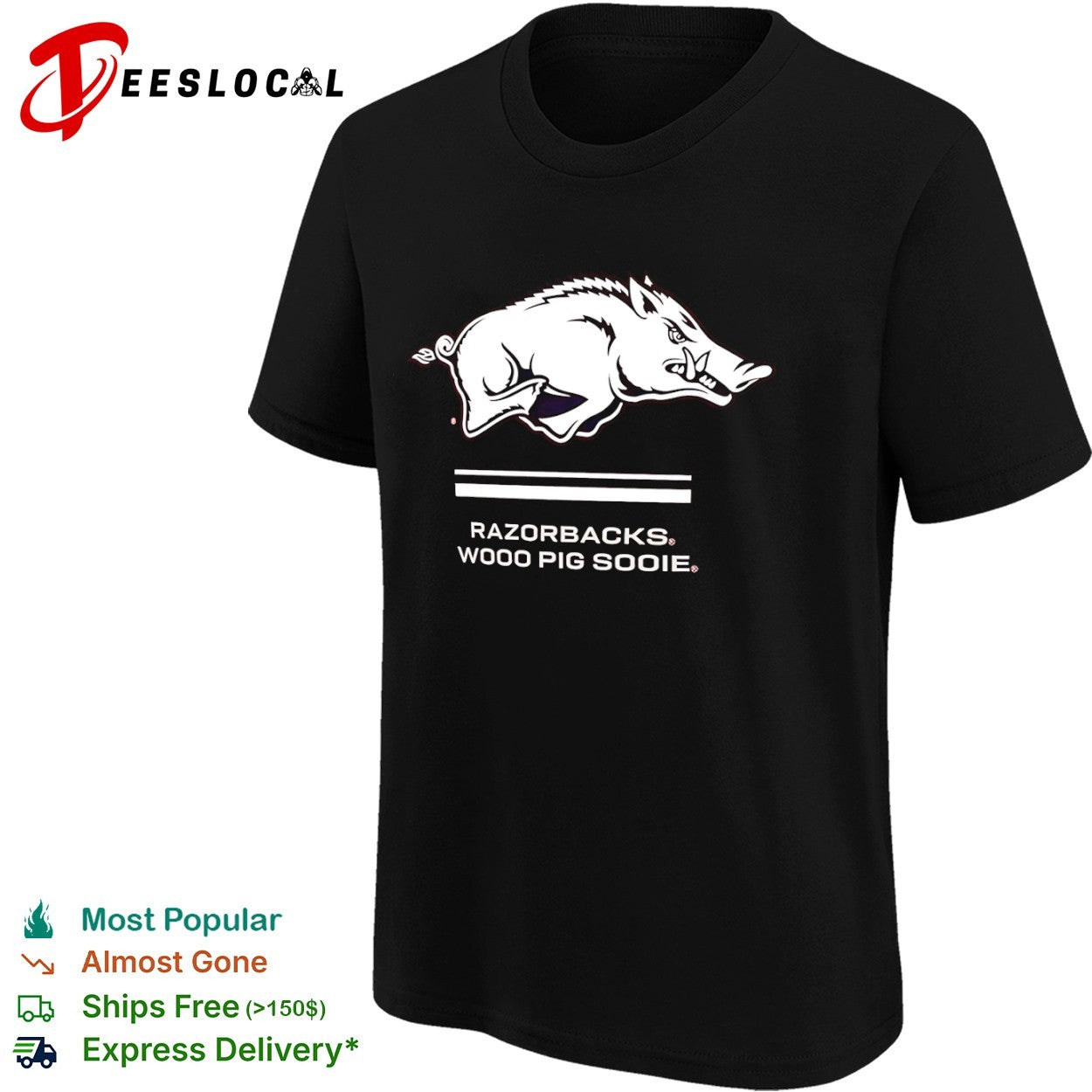 Arkansas Razorbacks Wooo Pig Sooie logo Shirt