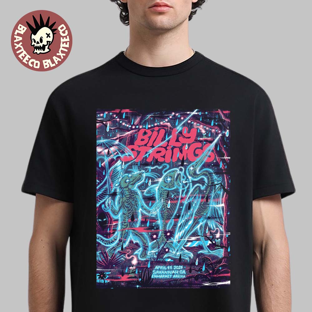 Billy Strings Savannah Georgia 2026 Night 2 Venue Poster At Enmarket Arena On April 11 2026 T-Shirt