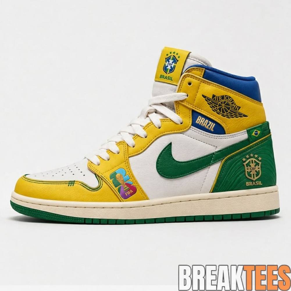Brazil National Football Team WC26 Special Edition Air Jordan 1 Sneaker