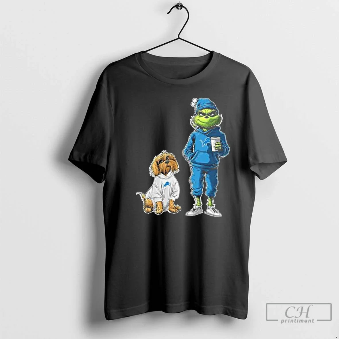 Classic Detroit Lions Grinch And Dog Christmas Football 2025 T Shirts