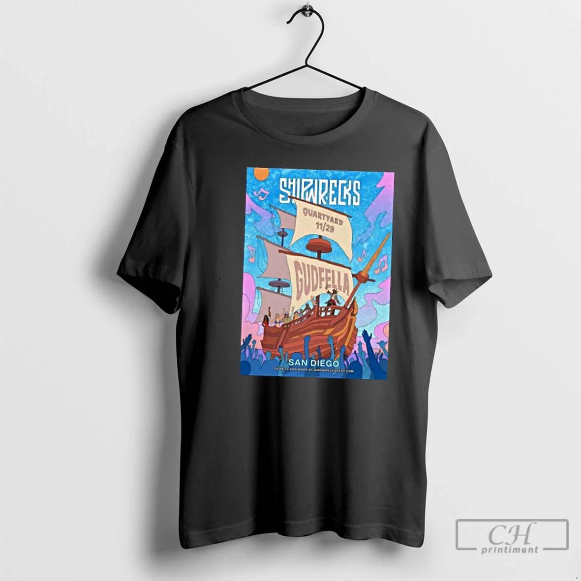 Classic Shipwrecks Music Fest Quartyard In San Diego Ca November 29 2025 T Shirts