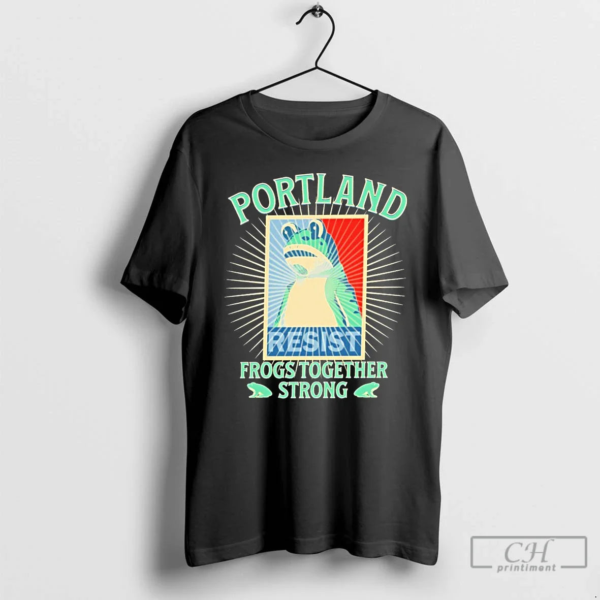 Classic Portland Resist Frog Together Strong T Shirts