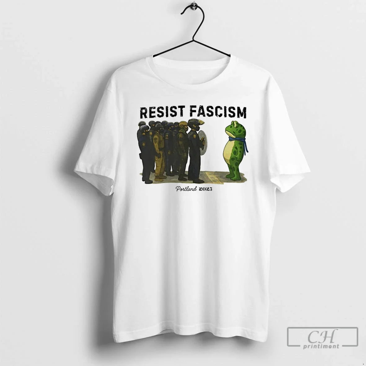 Classic Resist Fascism Portland Frog Anti Ice 2025 T Shirts