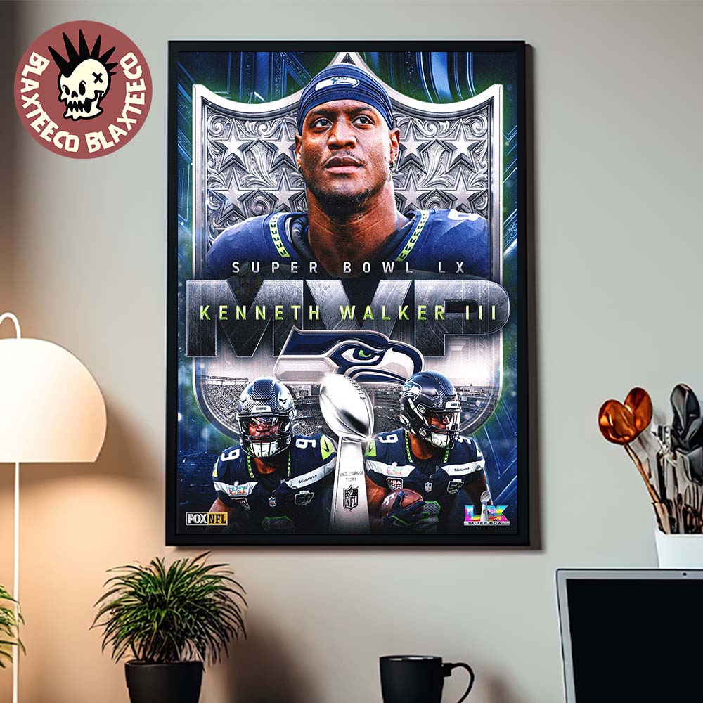 Congrats Kenneth Walker III Seahawks Your Super Bowl LX MVP Poster Canvas