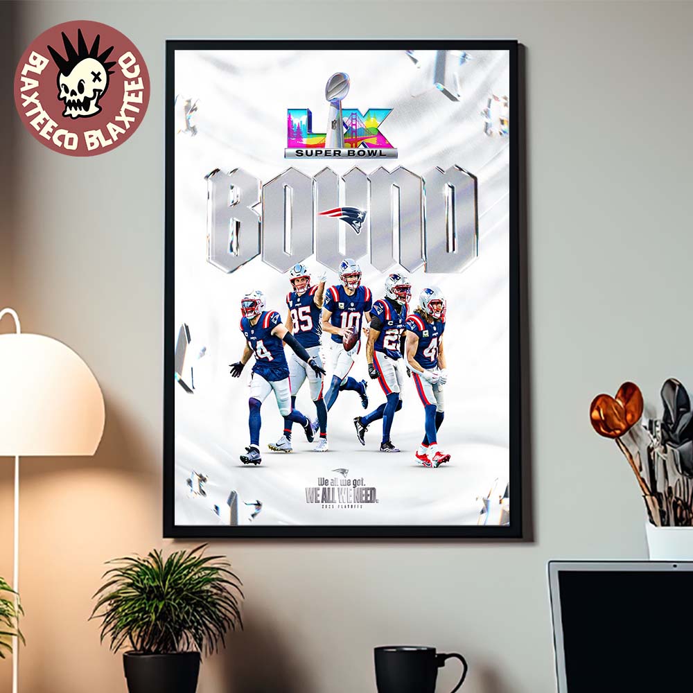 Congrats New England Patriots 2026 Super Bowl LX Bound Home Decor Poster Canvas