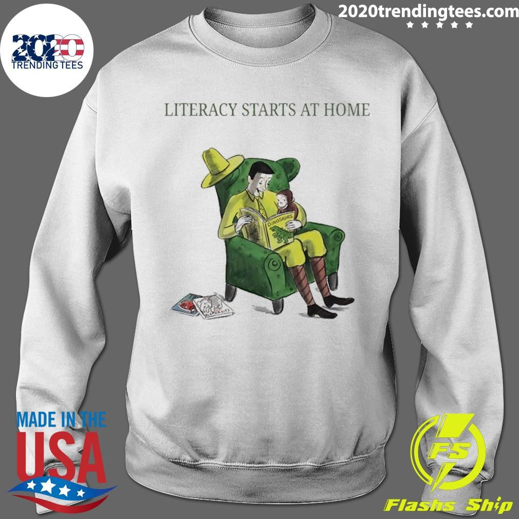 Curious George Literacy Starts At Home Shirt