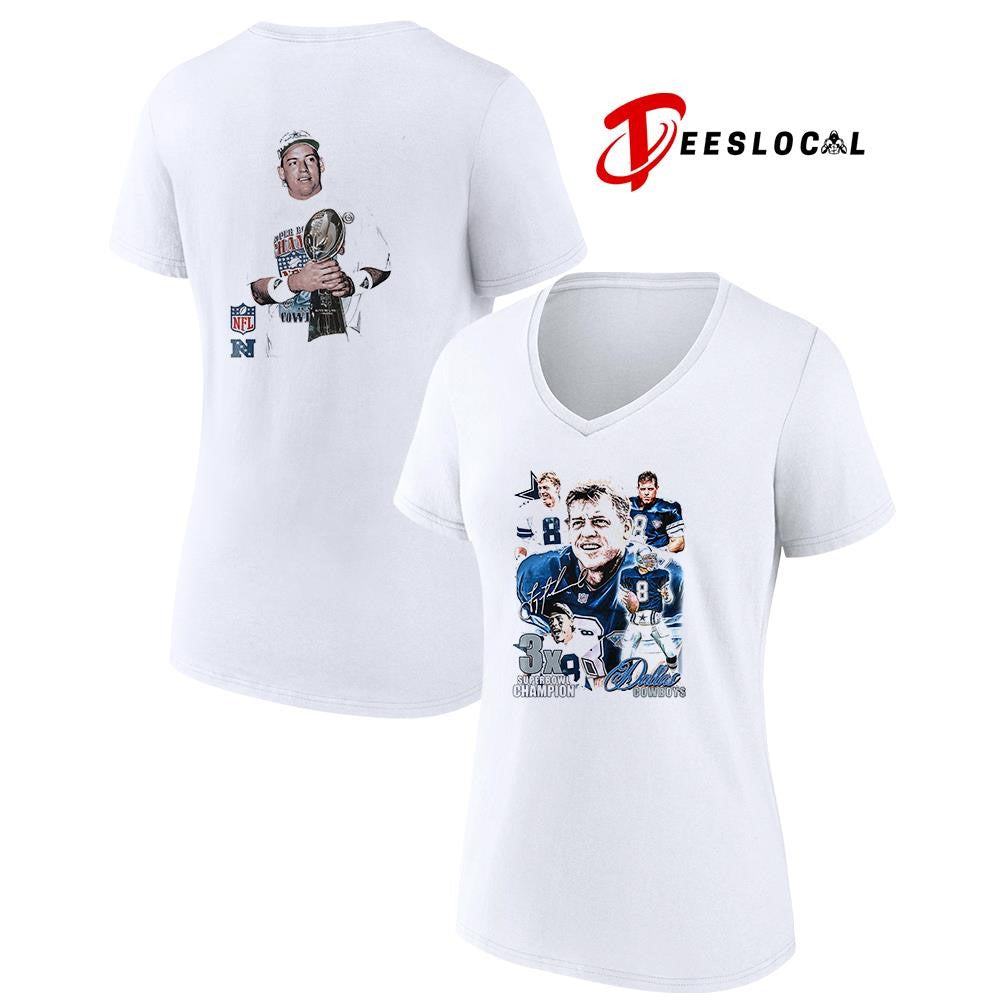Dallas Cowboys Troy Aikman 3x Super Bowl champion shirt