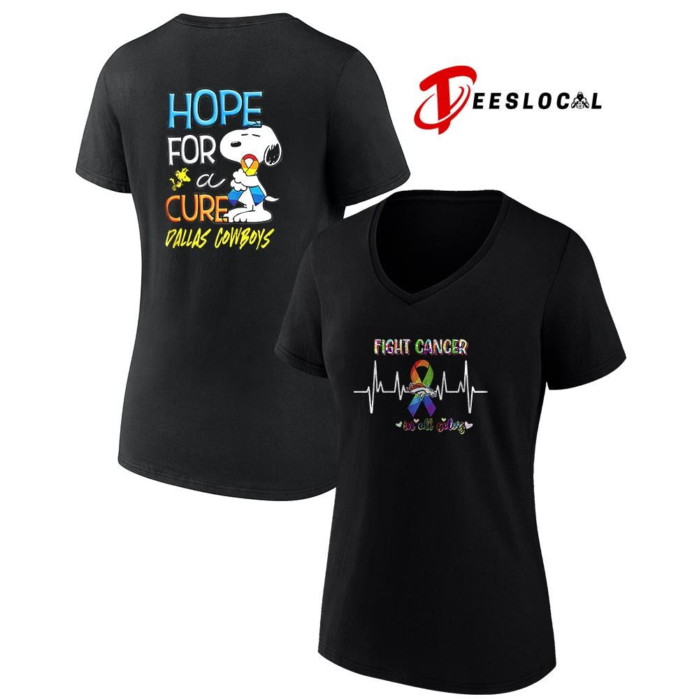 Denver Broncos x Peanuts Snoopy fight cancer in all colors hope for a cure shirt