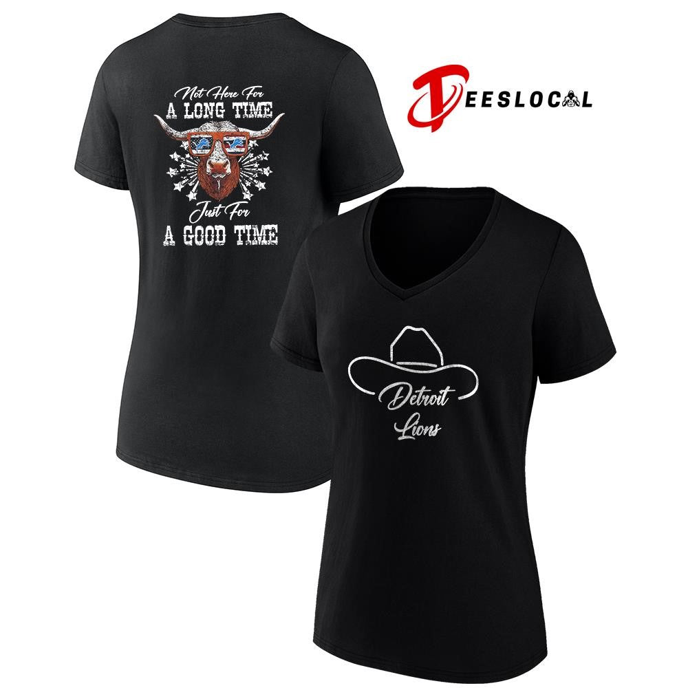 Detroit Lions x George Strait not here for a long time just for a good time shirt