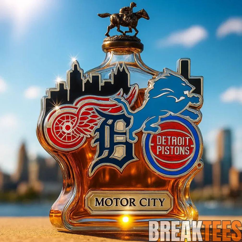 Detroit Sport Teams ‘Motor City’ Limited Edition Whiskey Bottle