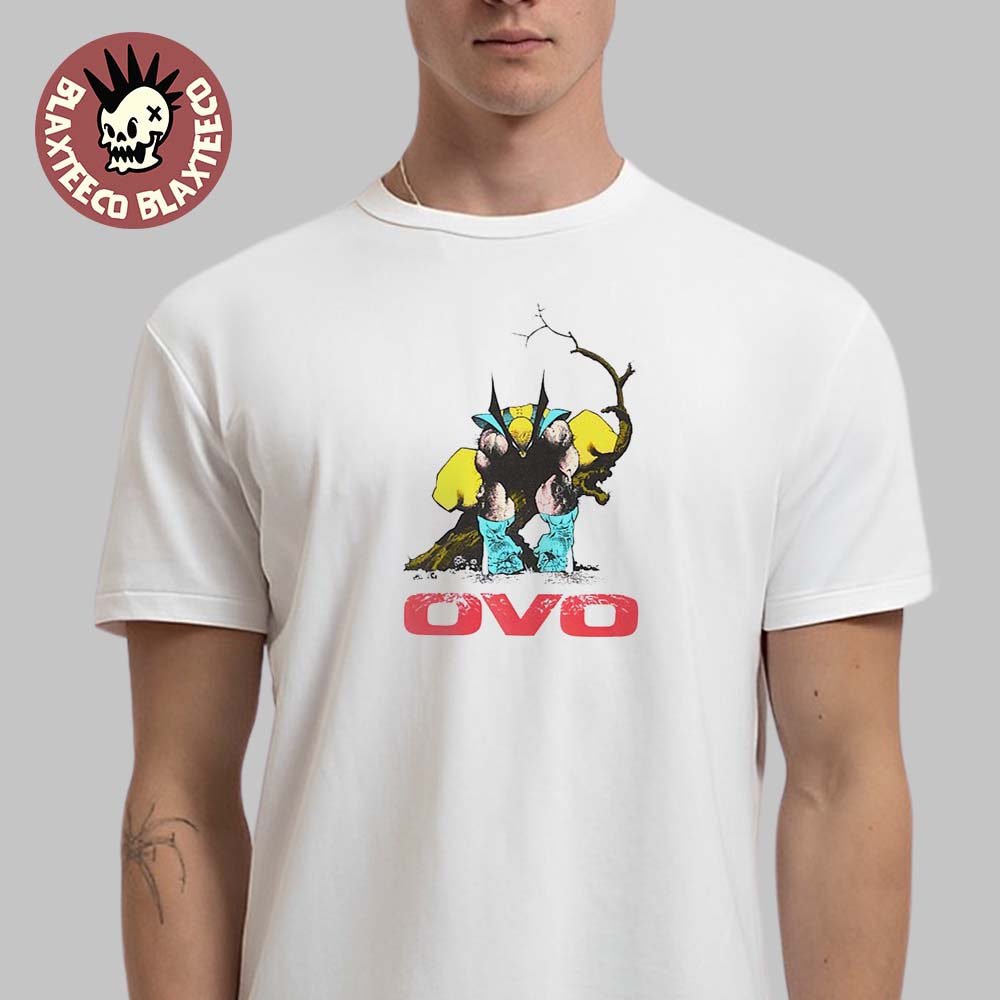 Drake OVO X Marvel Wolverine Logo T-Shirt