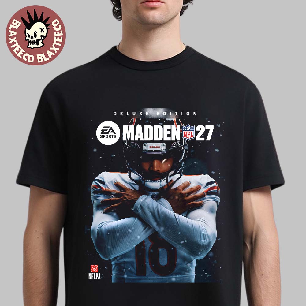 EA Sports NFL Madden 27 The Iceman Caleb Williams Chicago Bears Cover Athlete Deluxe Edition T-Shirt