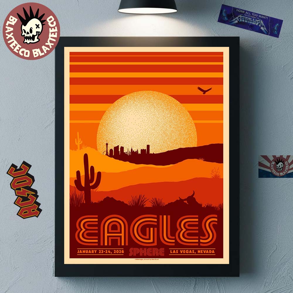Eagles Live At Sphere Las Vegas On January 23-24 2026 Gig Poster Canvas