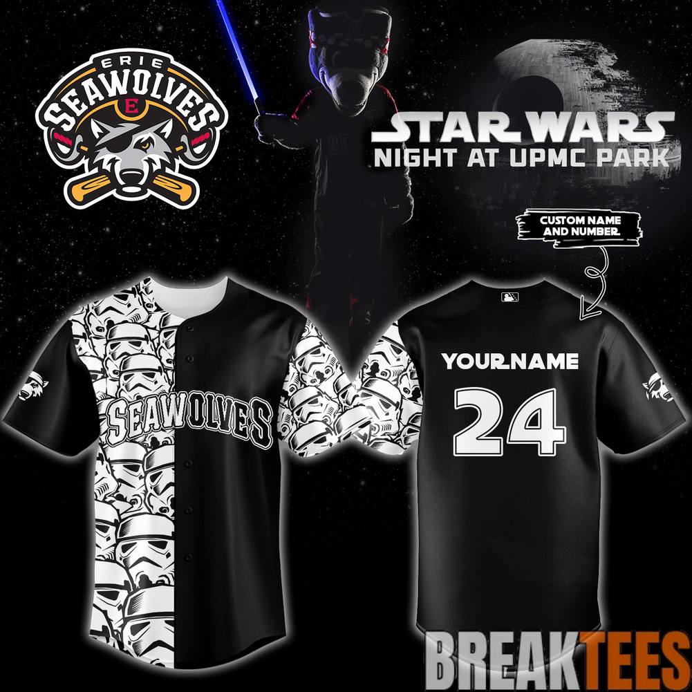 Erie SeaWolves Star Wars Night at UPMC Park Custom Baseball Jersey