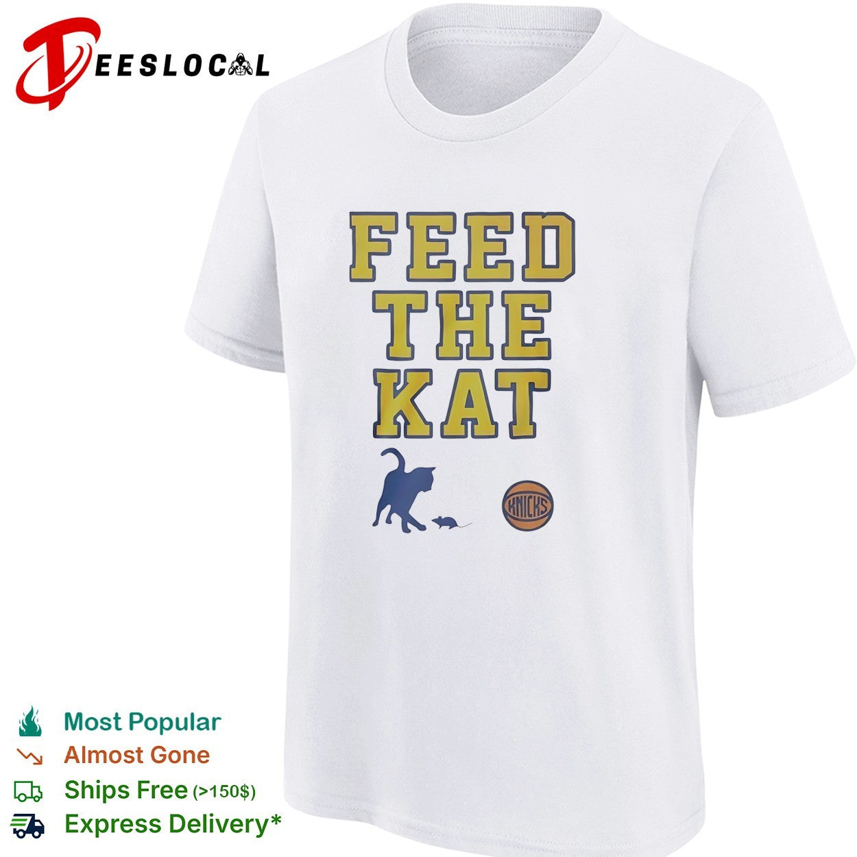 Feed the Kat New York Knicks cat fan slogan shirt