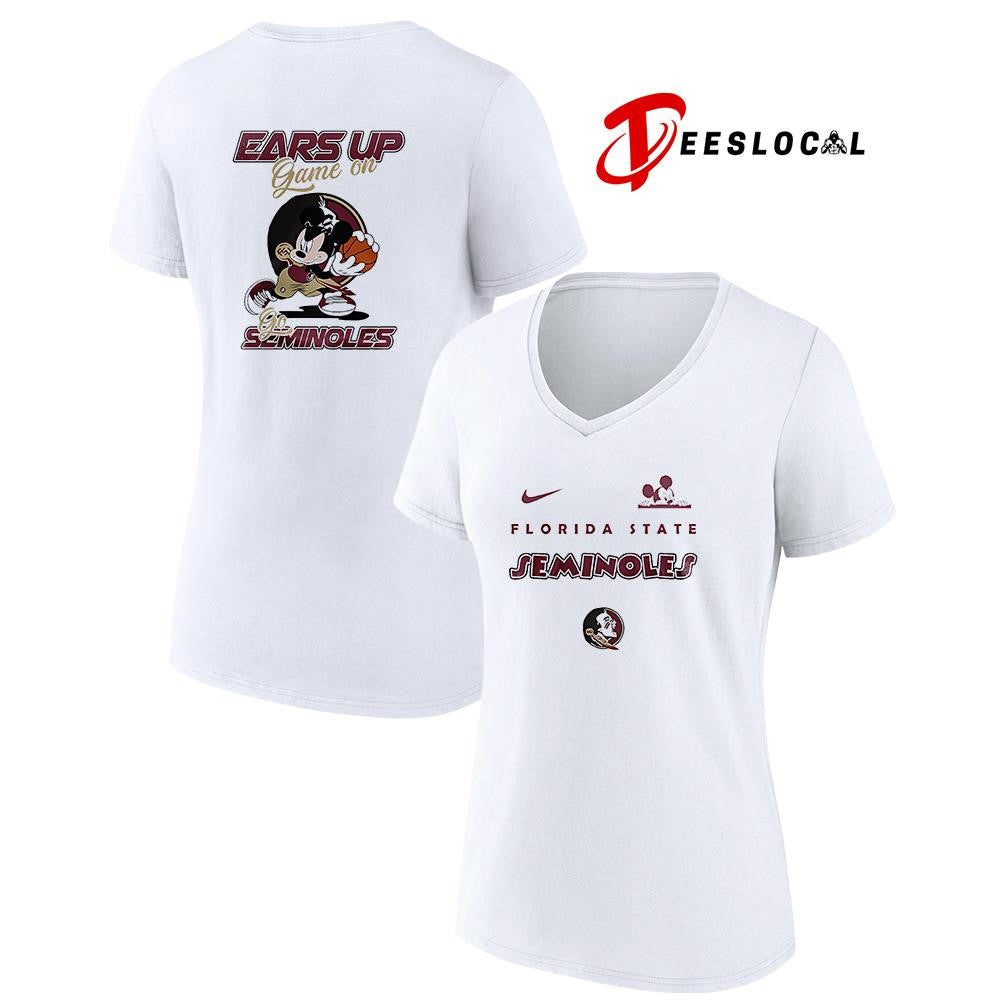 Florida State Seminoles x Mickey Mouse ears up game on shirt
