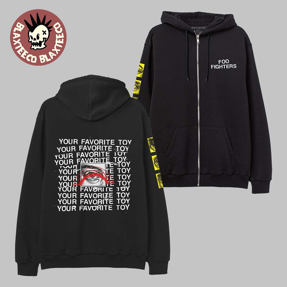 Foo Fighters Your Favorite Toy Album Merch Eye Zip Hoodie