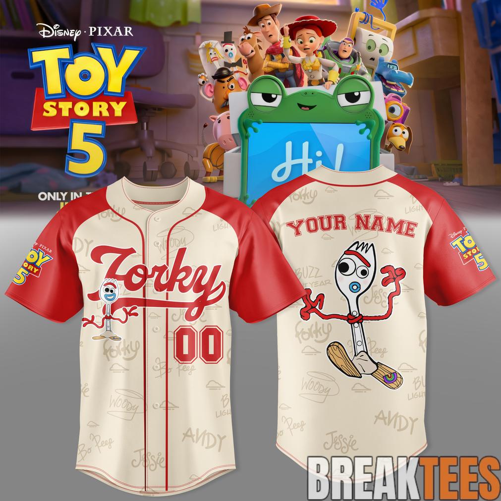 Forky Custom Baseball Jersey – Toy Story 5 Edition