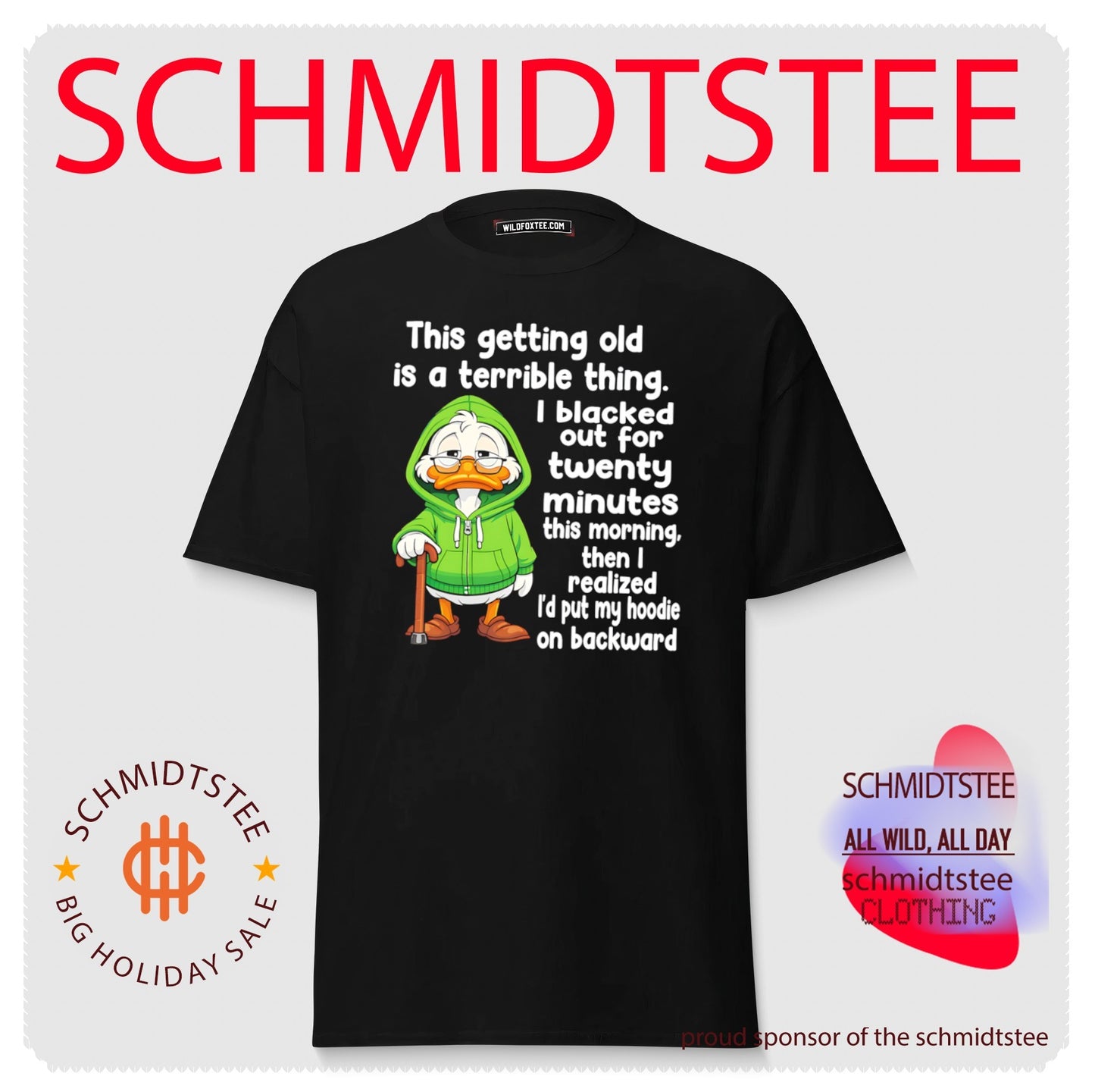 Getting Old Is a Terrible Thing Duck in a shirt