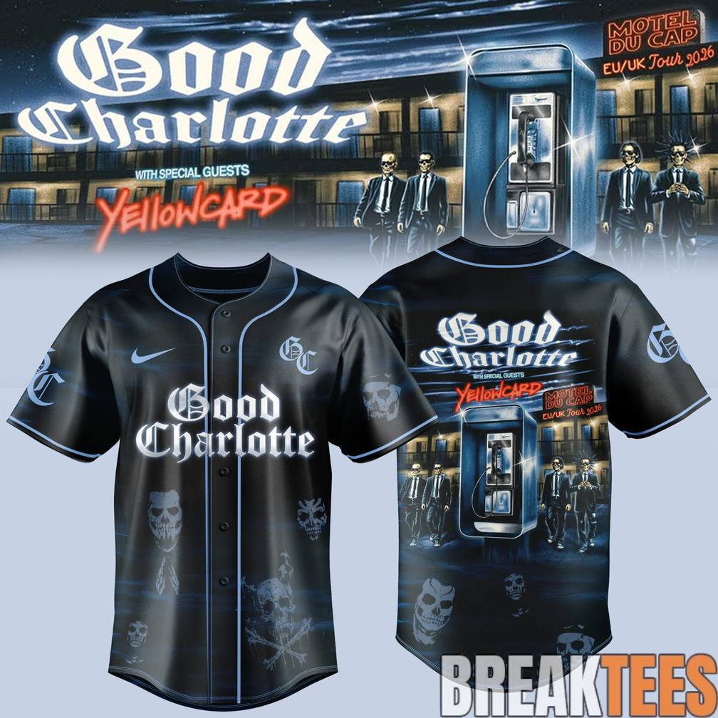 Good Charlotte Motel Du Cap Tour 2026 Baseball Jersey