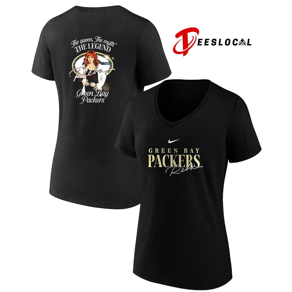 Green Bay Packers x Reba McEntire the queen the myth the legend graphic shirt