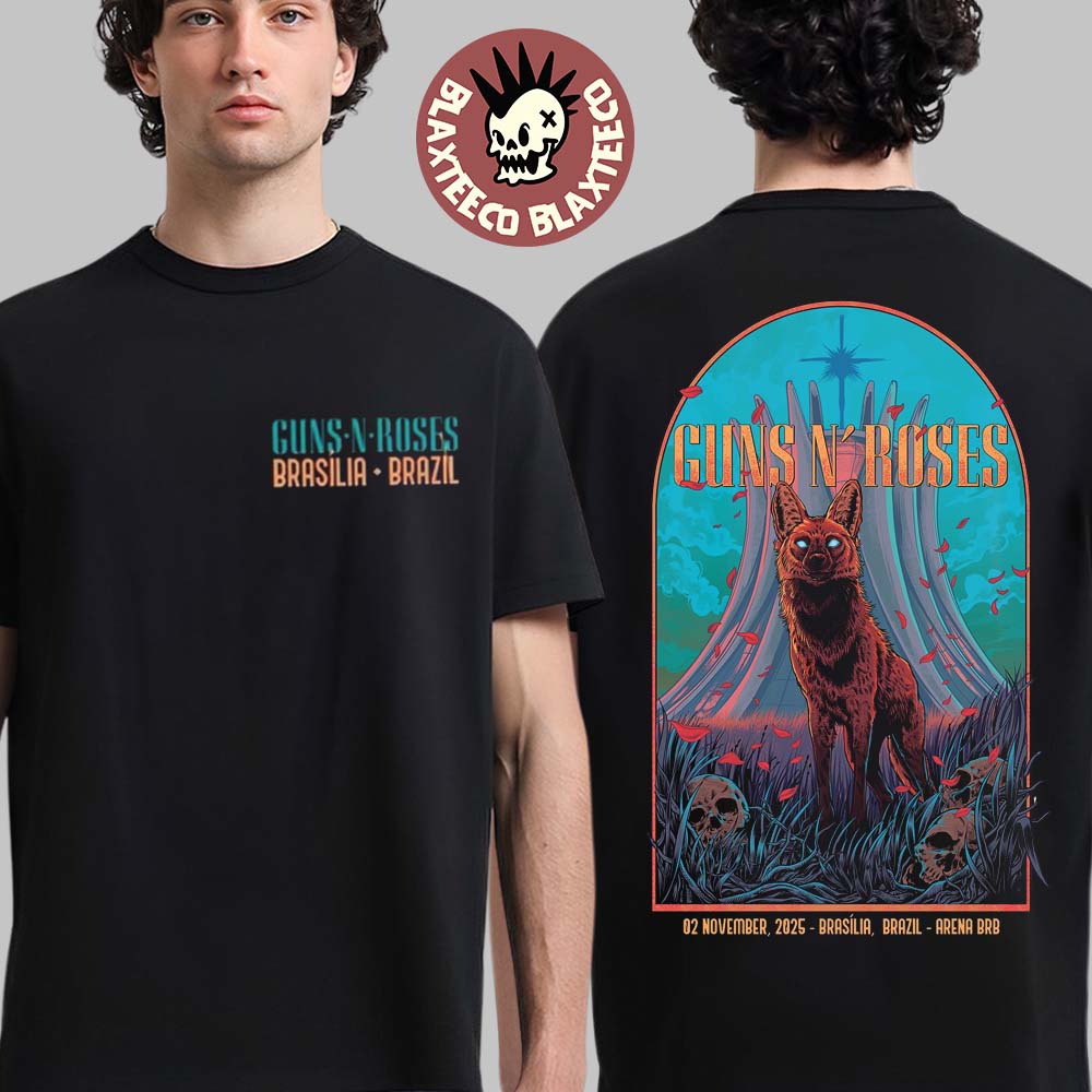 Guns N Roses Brasilia Brazil 2025 Event Tee At Arena BRB On 2 November 2025 The Fox Art Two Sided T-Shirt