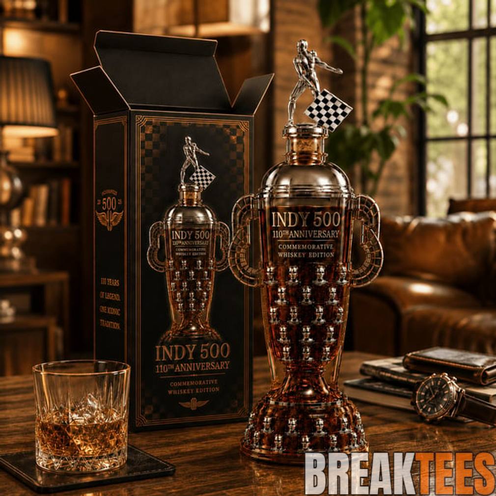 Indy 500 110th Anniversary Borg-Warner Trophy Whiskey Bottle