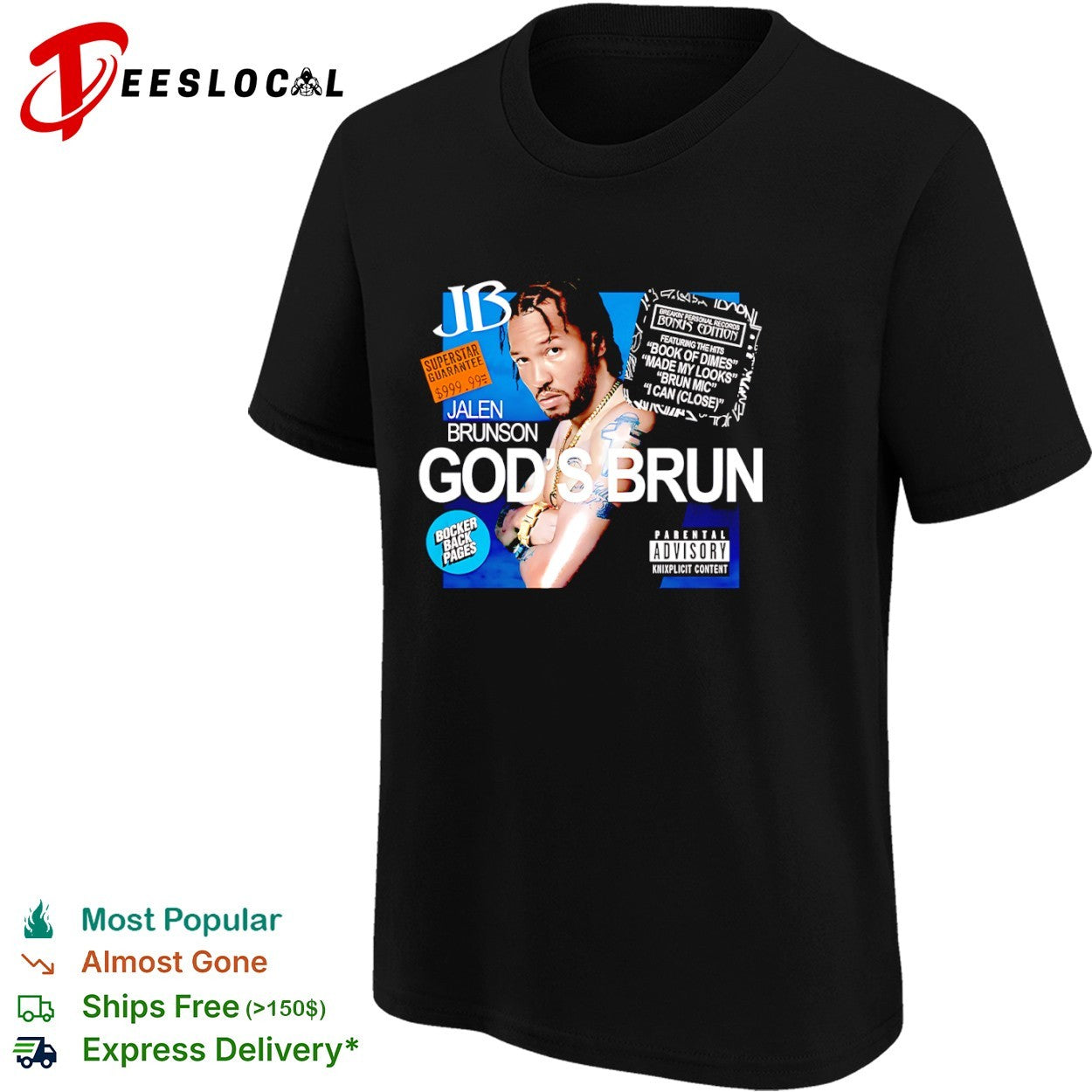 Jalen Brunson New York Knicks NBA Gods Brun Book of Dimes Made My Looks shirt