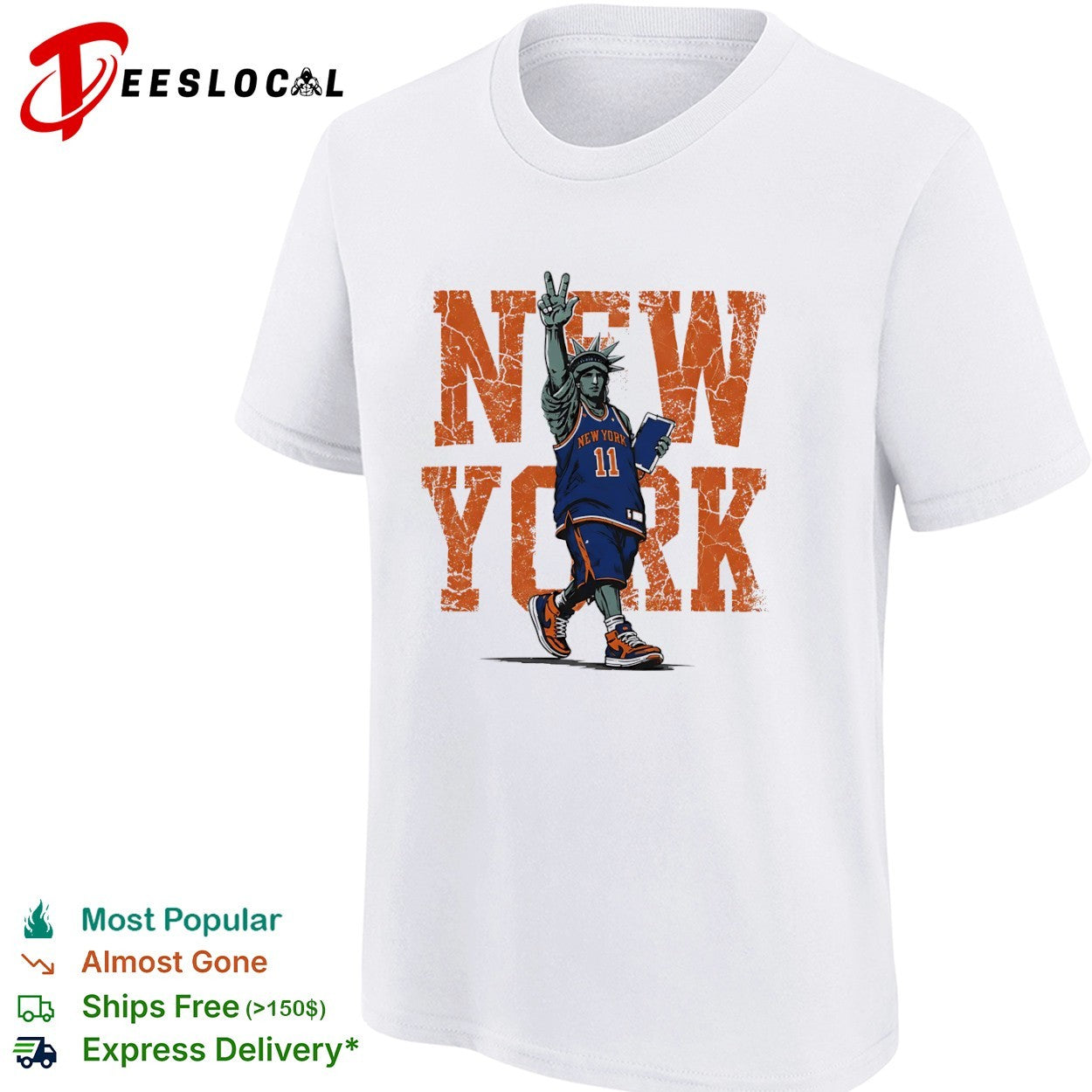 Jalen Brunson New York Knicks NBA Statue of Liberty shirt