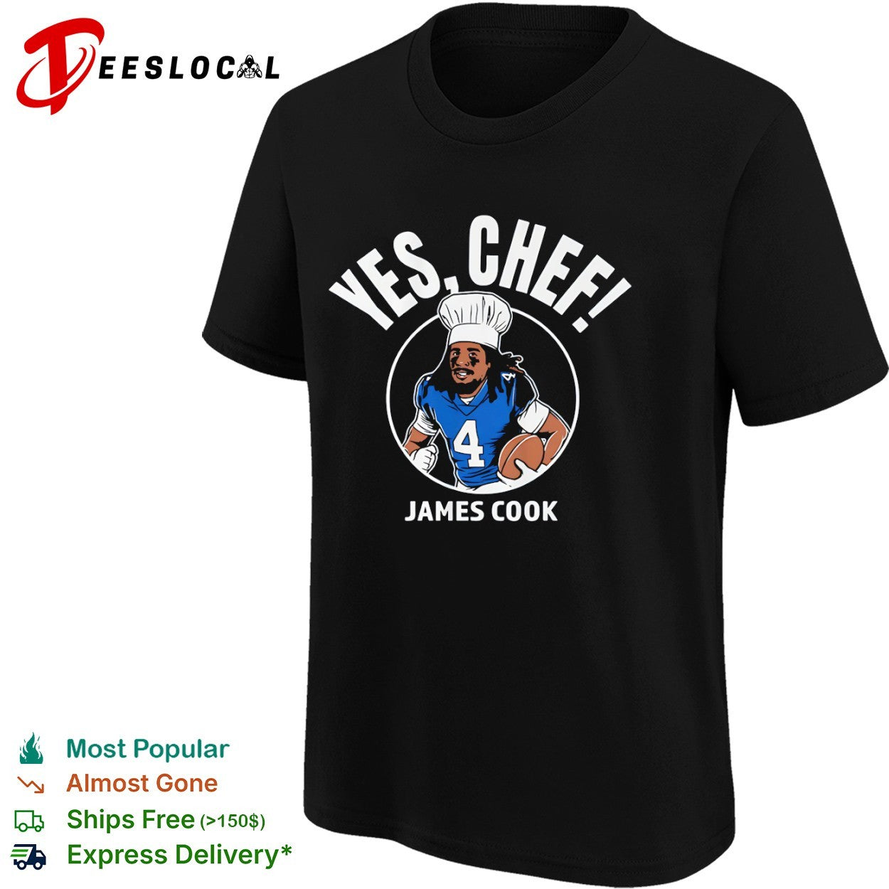 James Cook Buffalo Bills NFL Yes Chef shirt