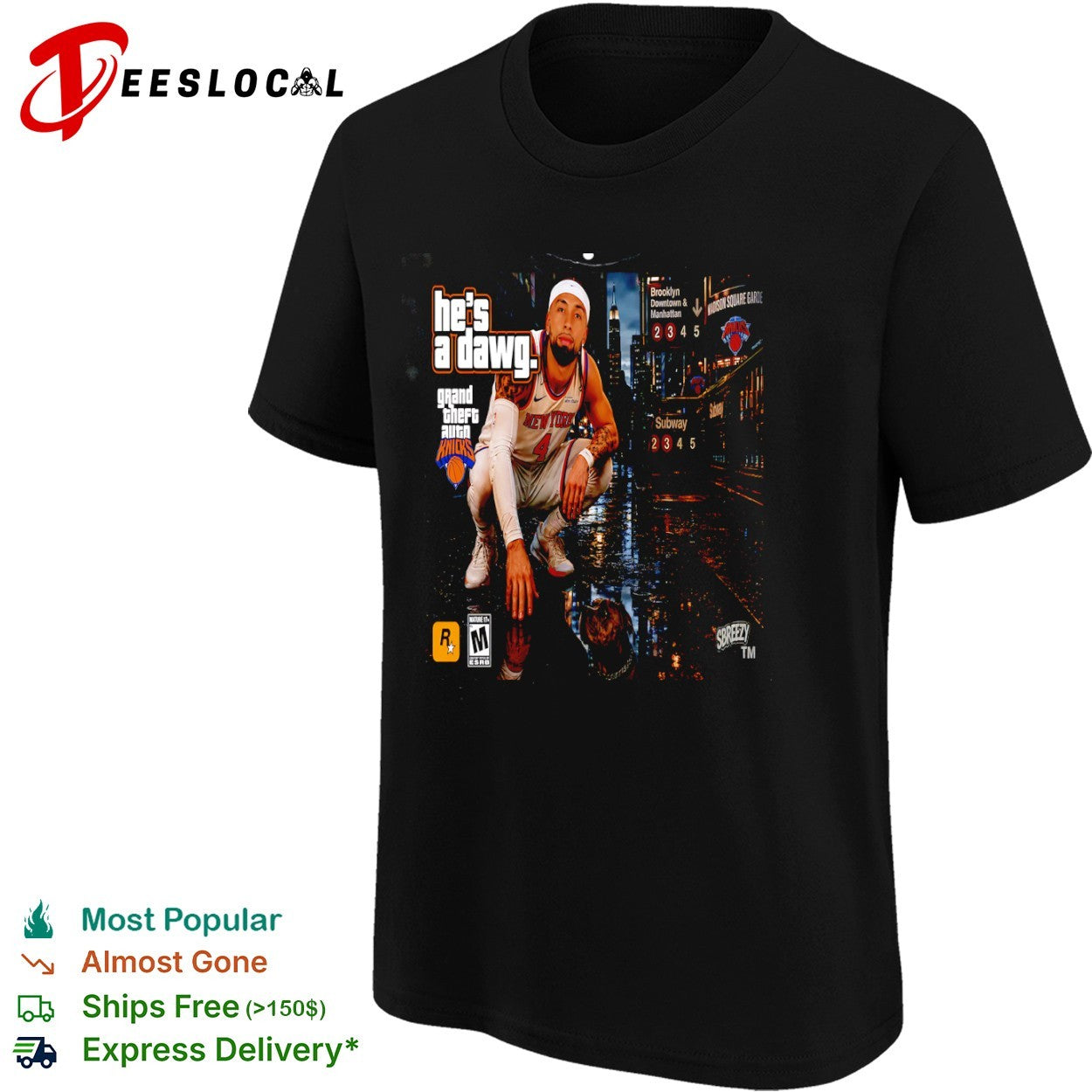 Josh Hart New York Knicks NBA he is a dawg Grand Theft Auto shirt