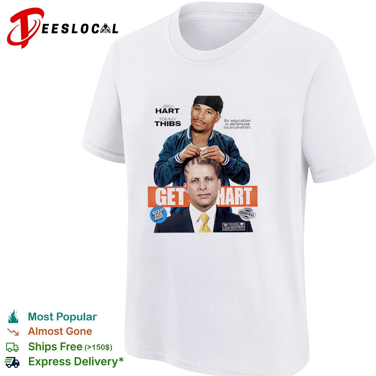 Josh Hart Tom Thibodeau New York Knicks Get Hart parody basketball shirt