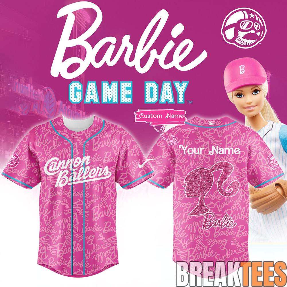 Kannapolis Cannon Ballers Barbie Night Game Custom Baseball Jersey