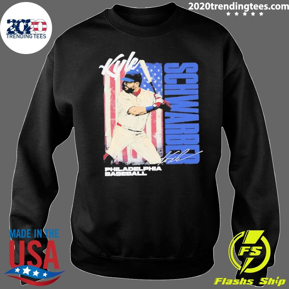 Kyle Schwarber Philadelphia Baseball Usa Flag Signature Shirt