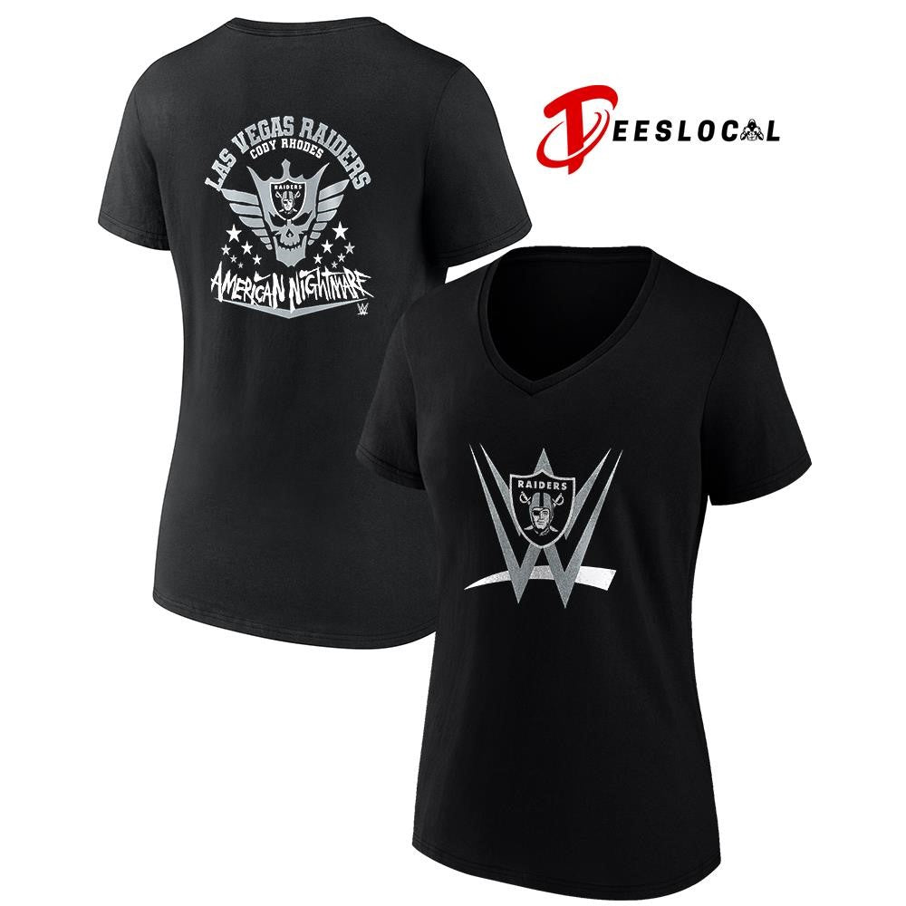 Las Vegas Raiders x Cody Rhones American nightmare logo shirt
