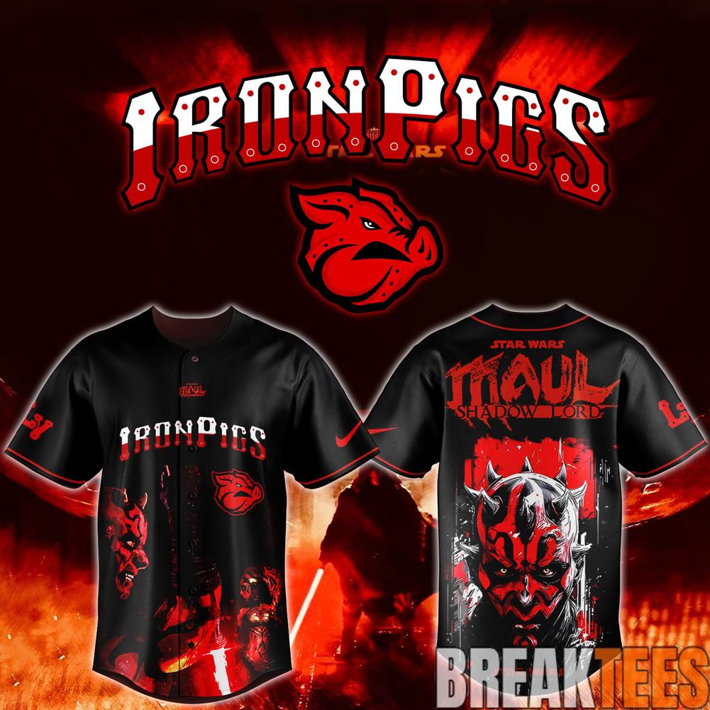 Lehigh Valley IronPigs x Star Wars Maul Shadow Lord Baseball Jersey