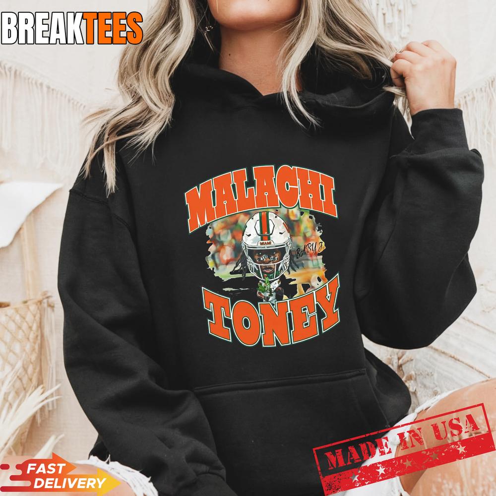 Malachi Toney Vintage Miami Hurricanes Football T-Shirt – Retro Fan Tee