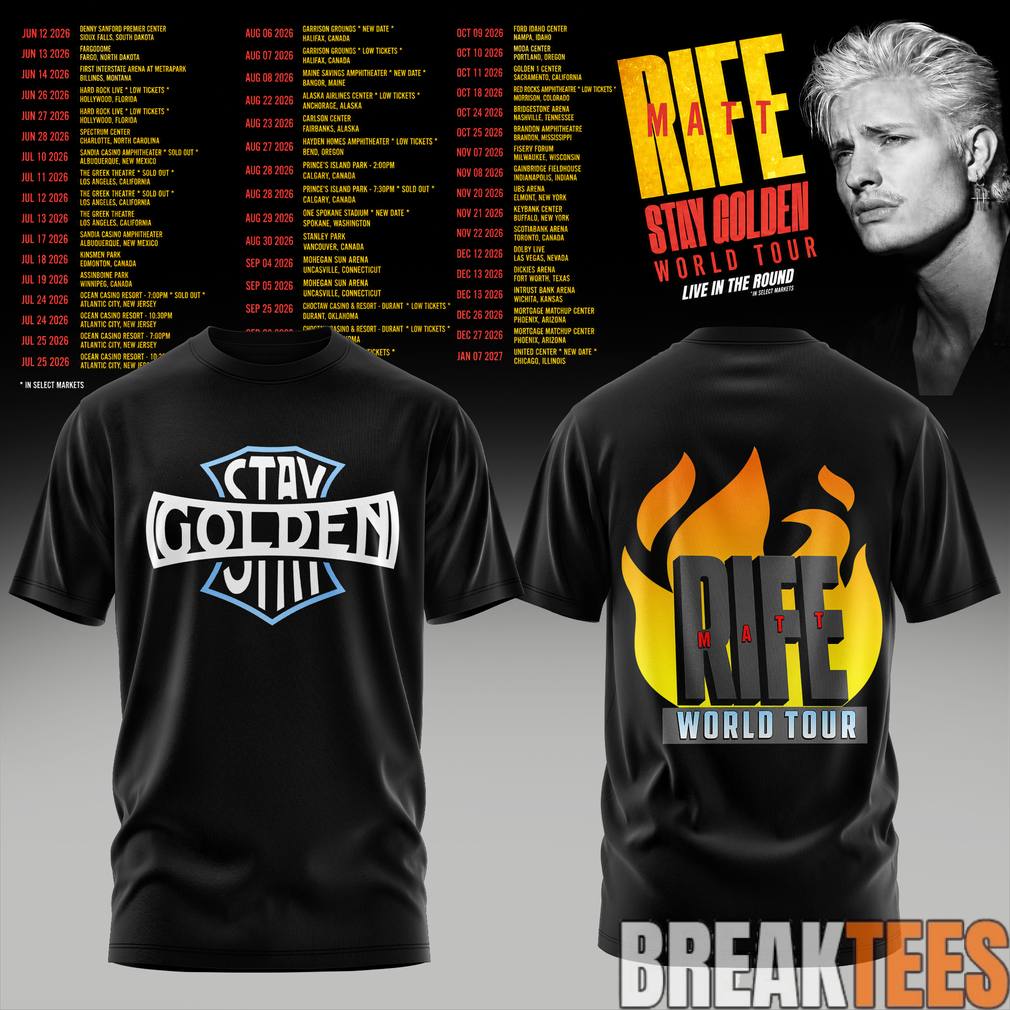 Matt Rife Stay Golden World Tour 2026 Shirt