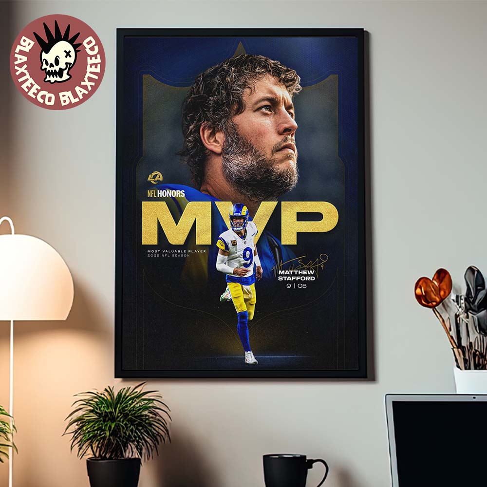 Matthew Stafford Los Angeles Rams NFL Honors 2025 MVP Most Valuable Player Poster Canvas