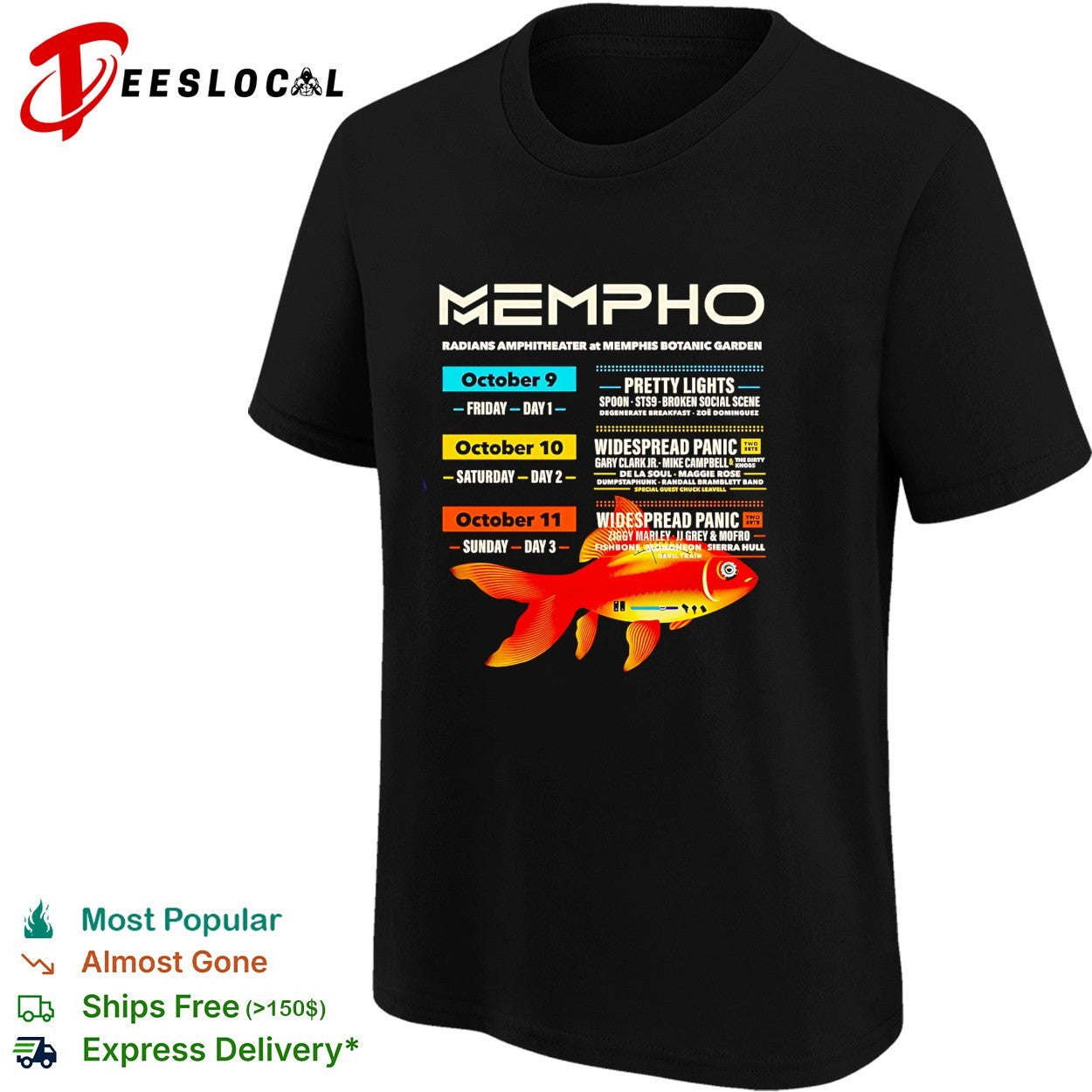 Mempho Music Festival 2026 Full Lineup In Memphis Tennessee at the Radians Amphitheater shirt