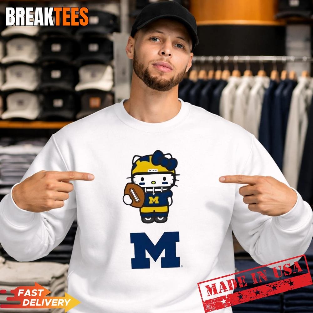 Michigan Wolverines Football x Hello Kitty Anime T-Shirt