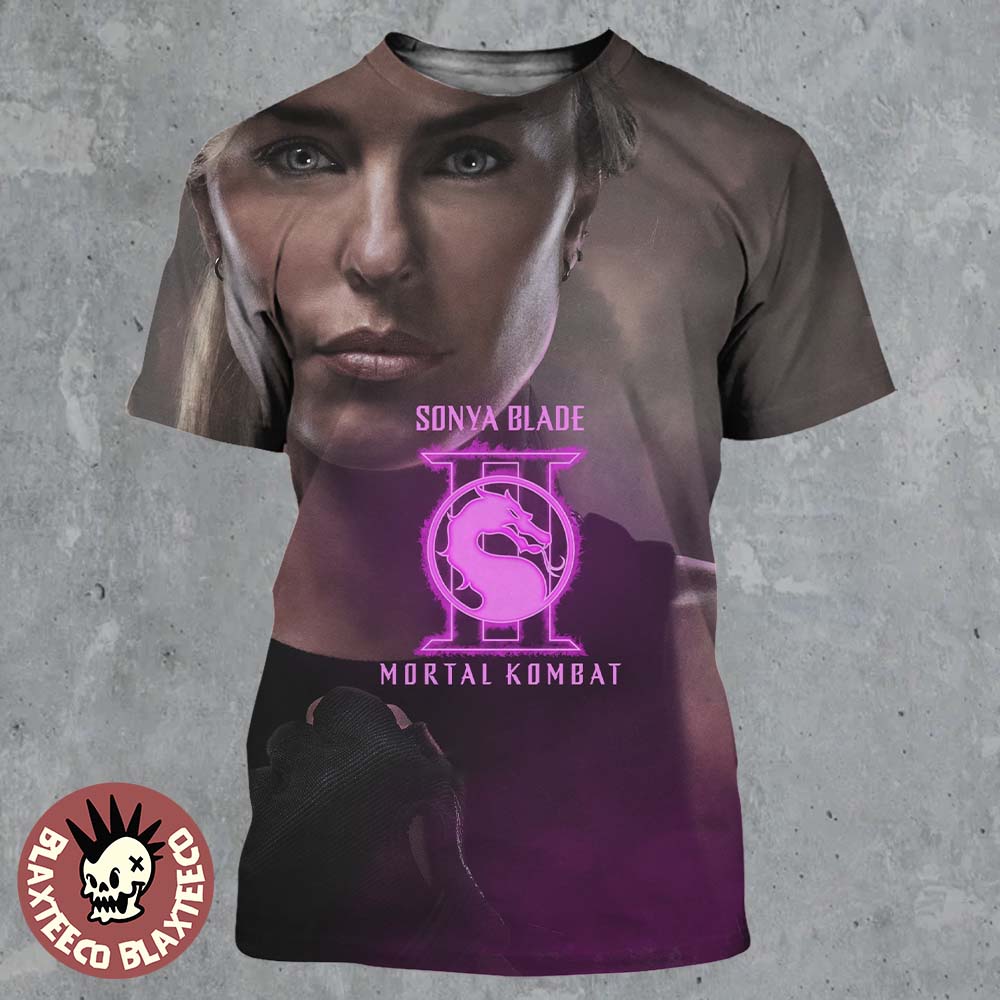 Mortal Kombat II Movie Exclusive Sonya Blade Character Poster All Over Print Shirt