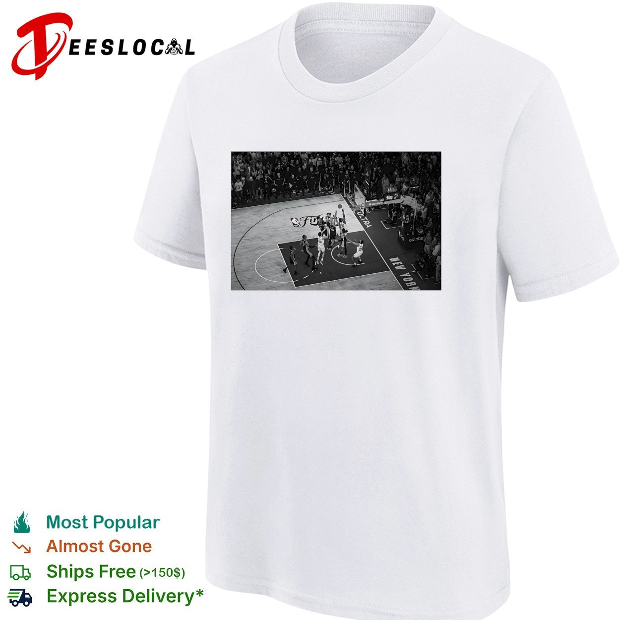 NBA Finals basketball game aerial view black white action photo shirt