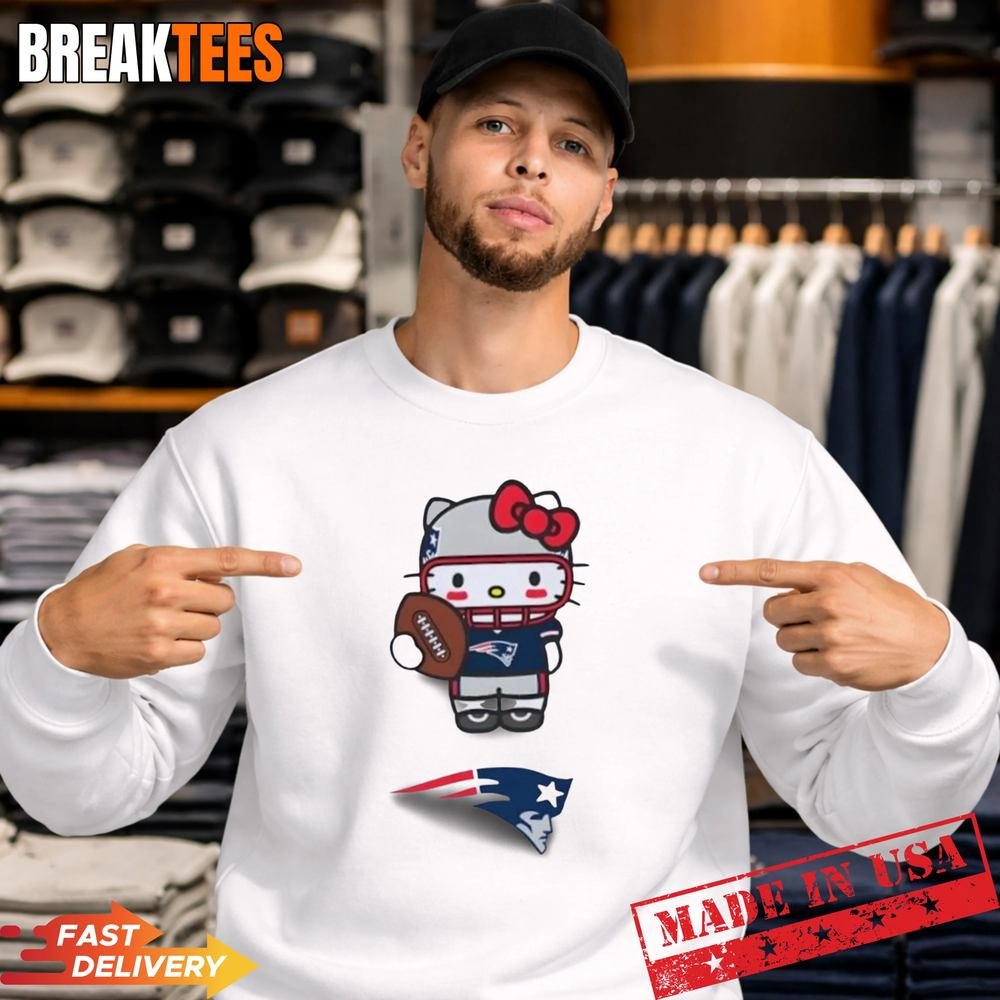 New England Patriots Football x Hello Kitty Anime T-Shirt