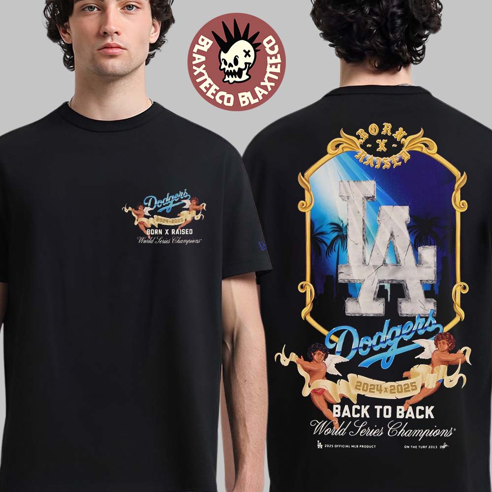 New Era Los Angeles Dodgers X Born x Raised Angels Back To Back T-Shirt